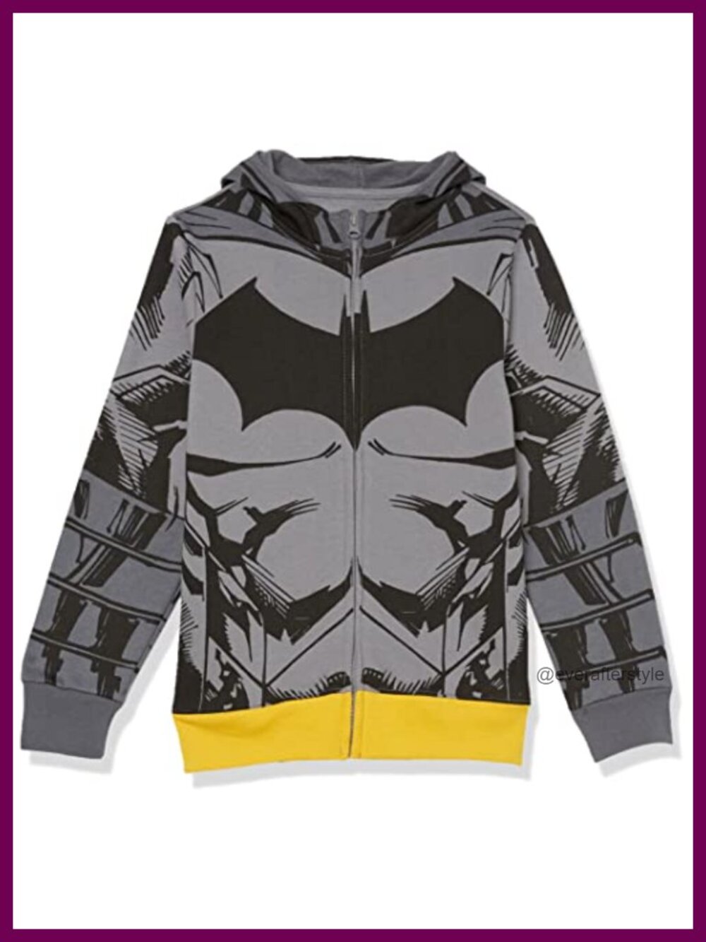 Boys Batman Cosplay Zip-Up Hoodie Detachable Cape Mask Officially Licensed